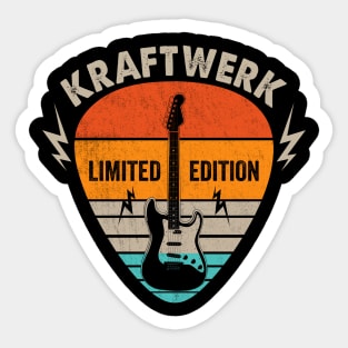 Vintage Kraftwerk Name Guitar Pick Limited Edition Birthday Sticker